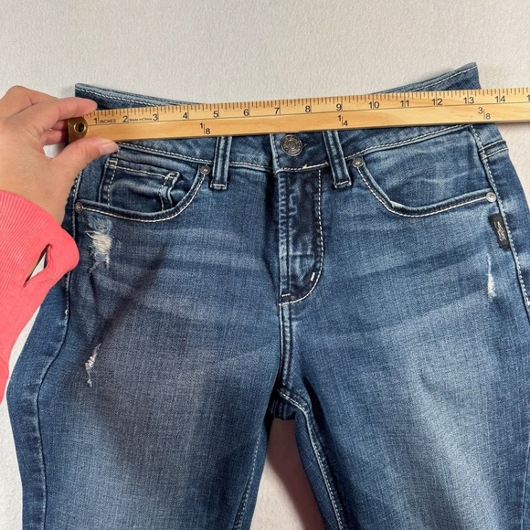 Sliver Jeans Womens 27 Blue Suki Straight Mid Rise Medium Wash Stretch - Picture 6 of 11